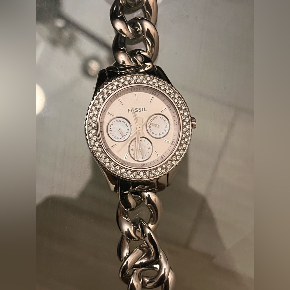 Fossil silver womens watch